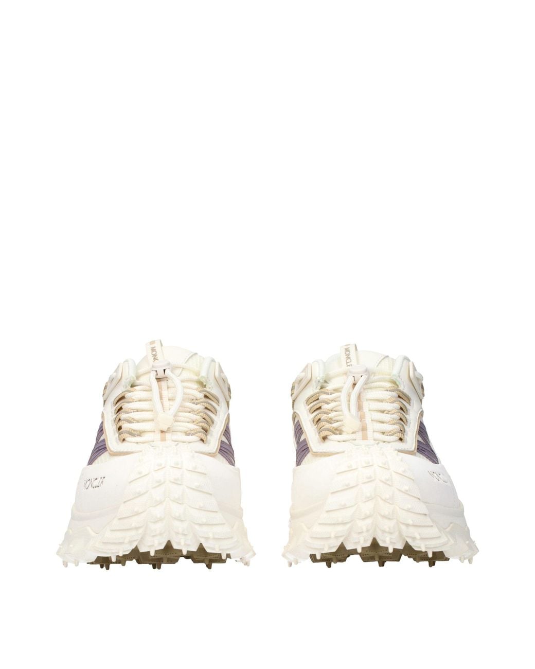 Moncler White Fabric Athletic Sneakers