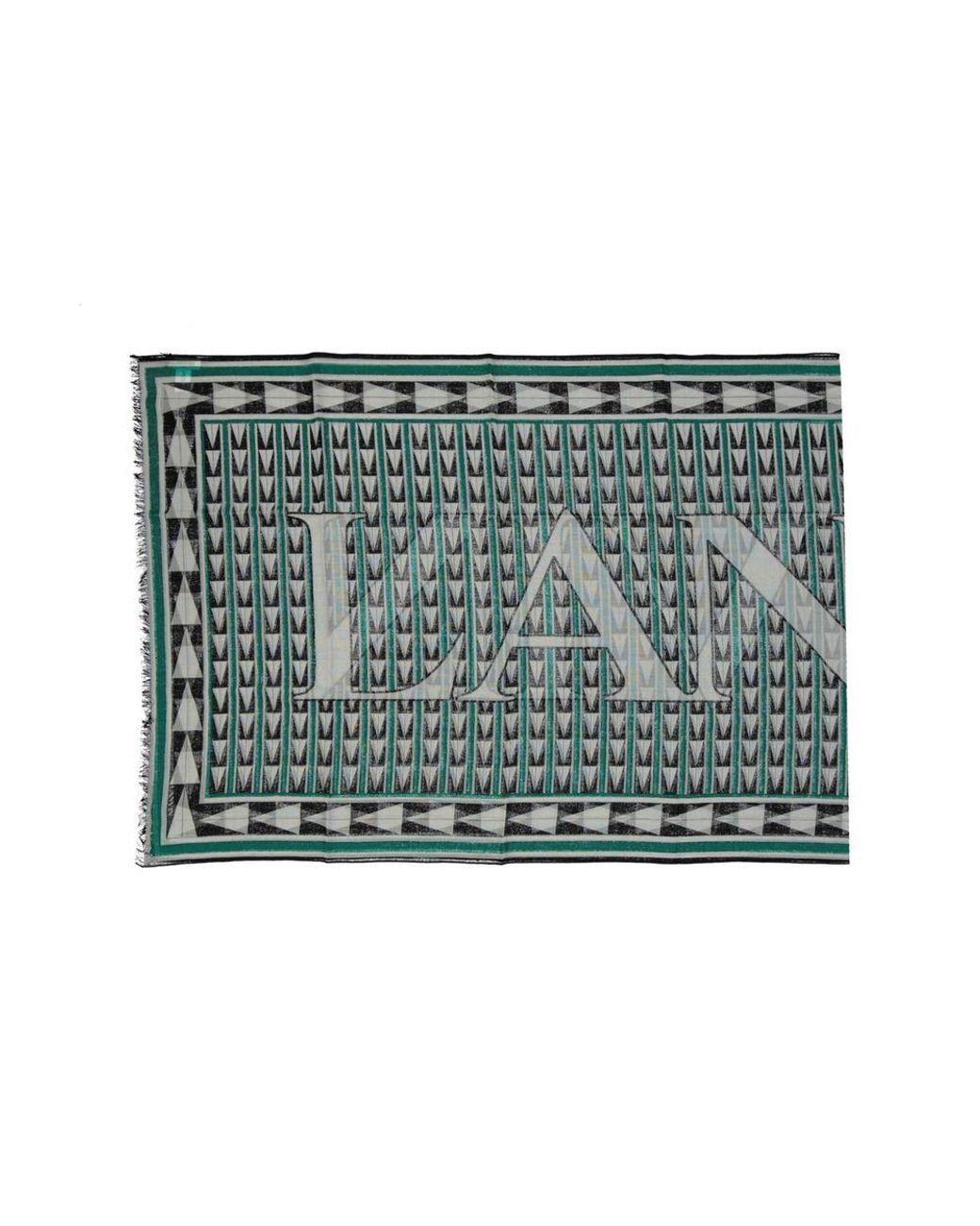 Lanvin Green Wool Scarf