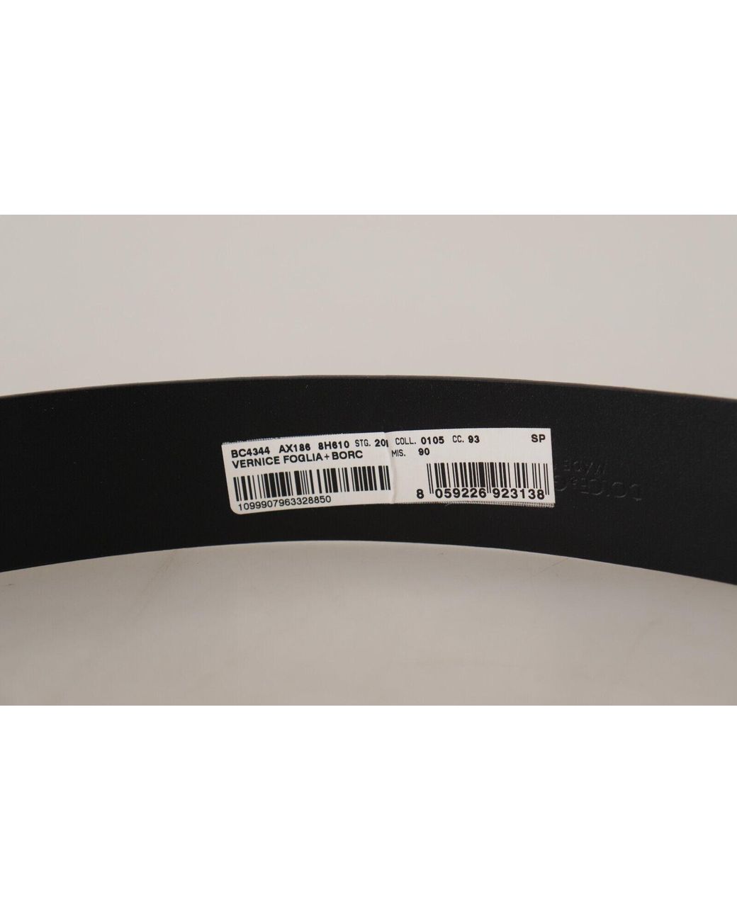 Dolce & Gabbana Black Elegant Leather Belt With Buckle for men