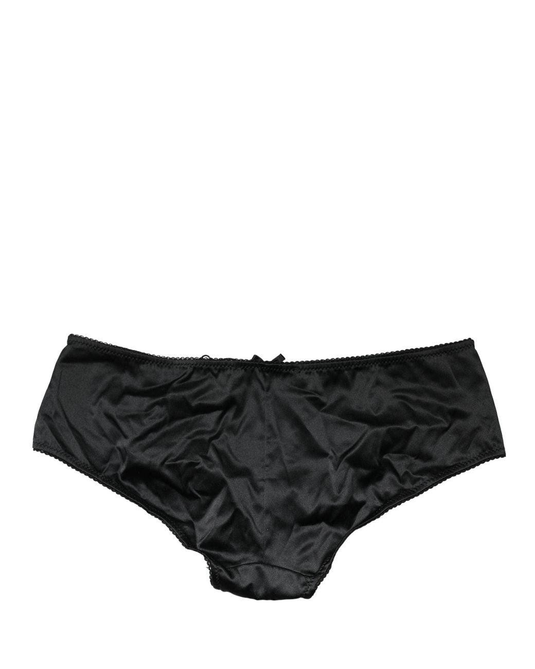 Dolce & Gabbana Black Silk Stretch Mid Waist Brief Panty Underwear
