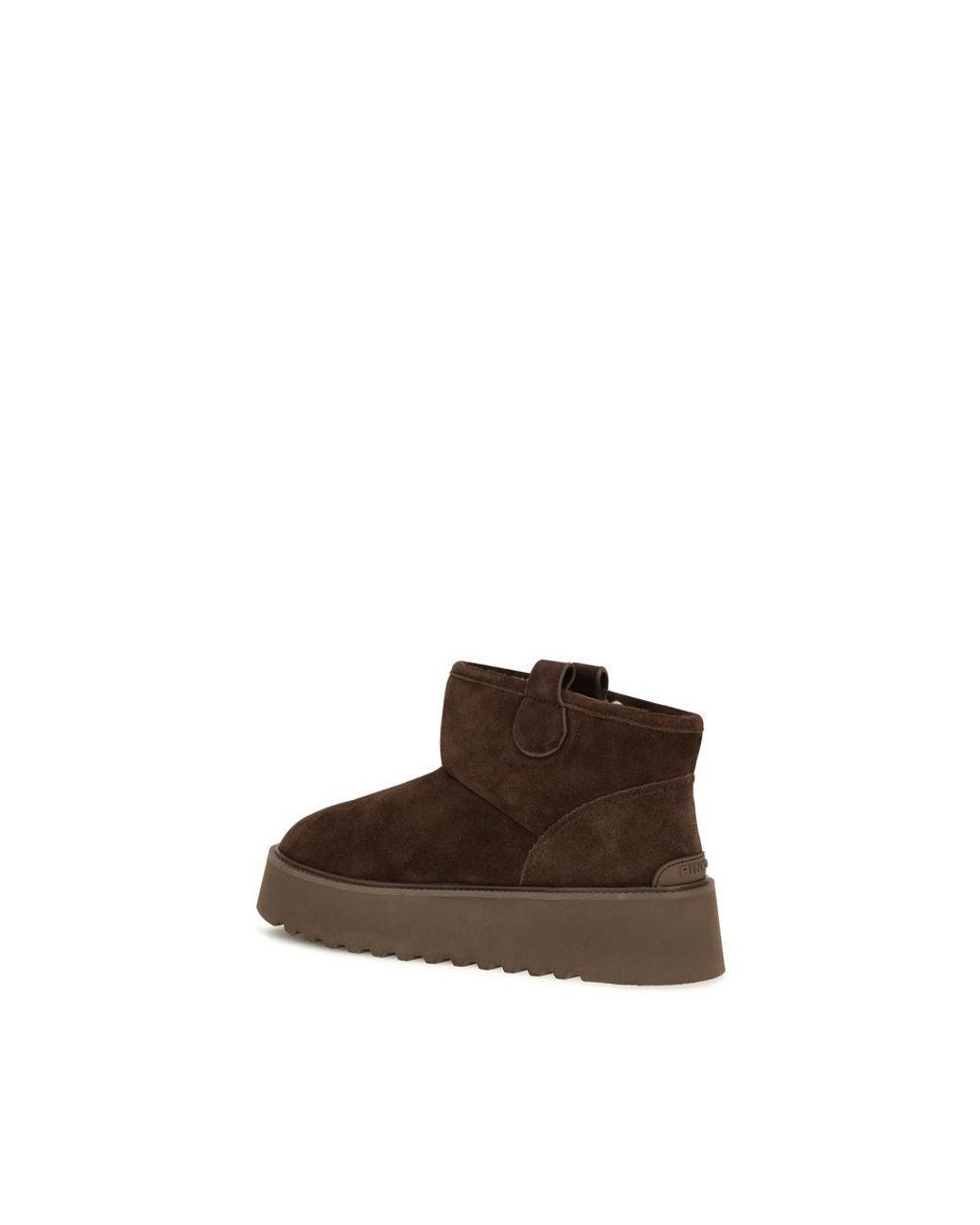 Pinko Brown Calf Leather Bos Taurus Flat Boots