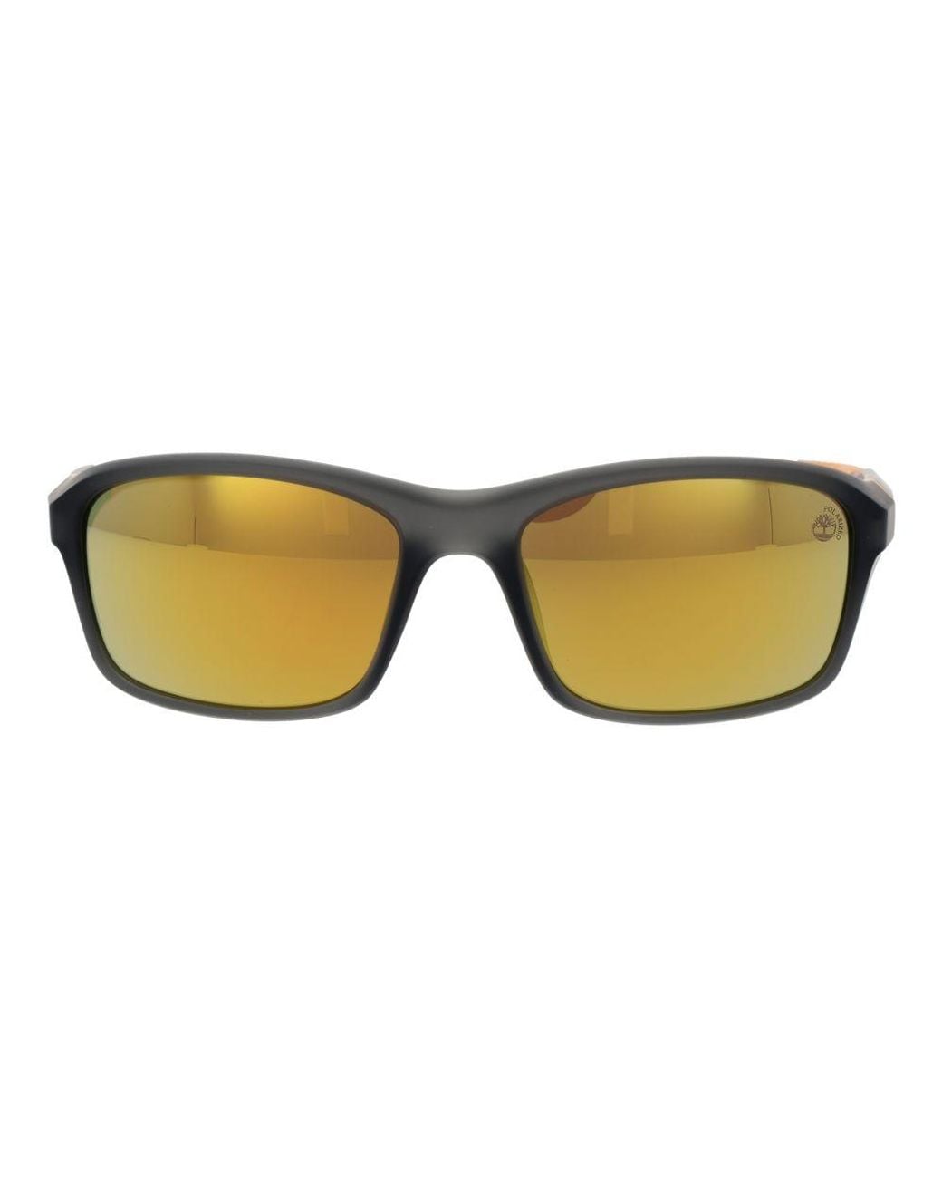 Timberland Brown Gray Plastic Sunglasses for men