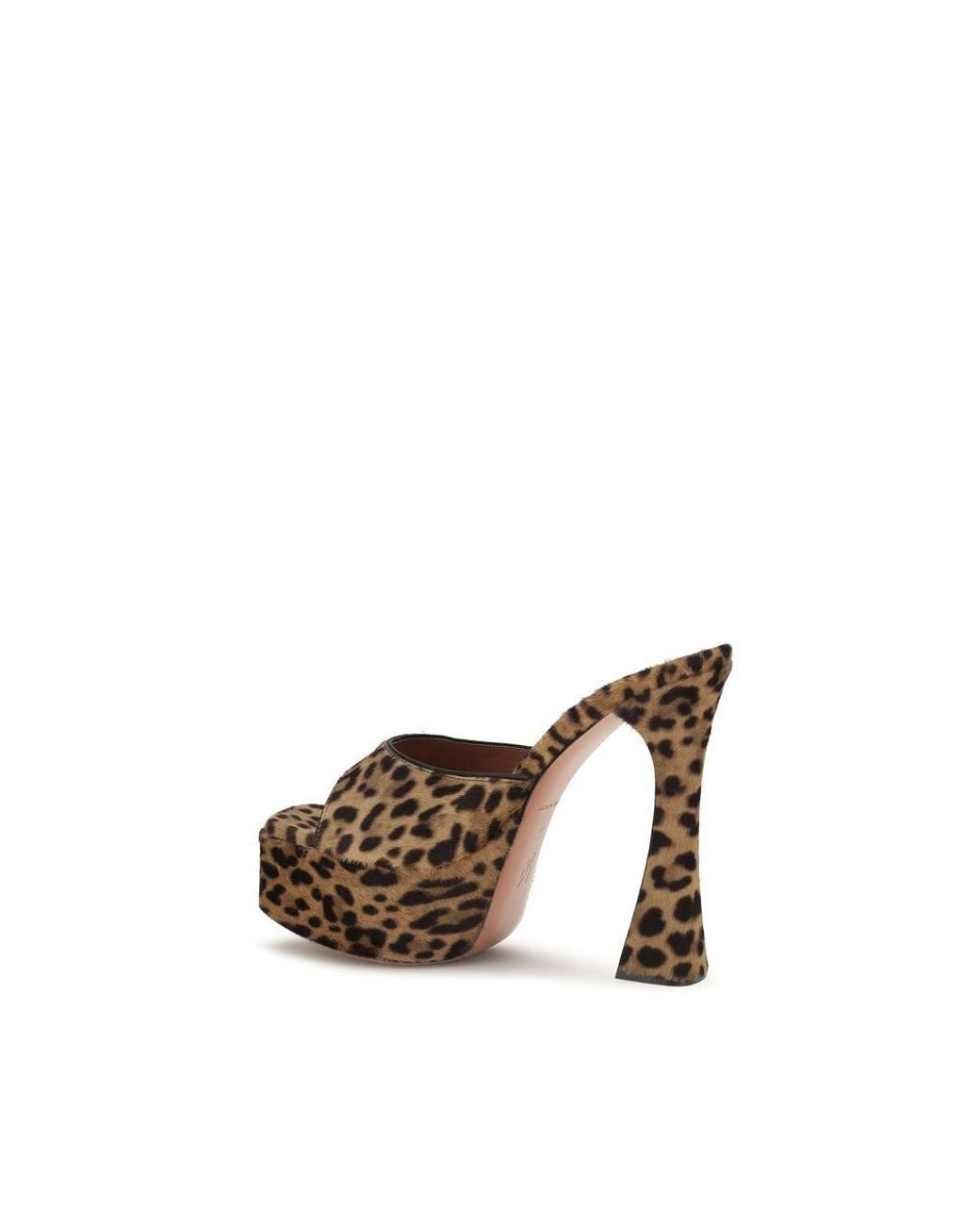AMINA MUADDI Metallic Beige Calf Leather Bos Taurus Platform Sandals