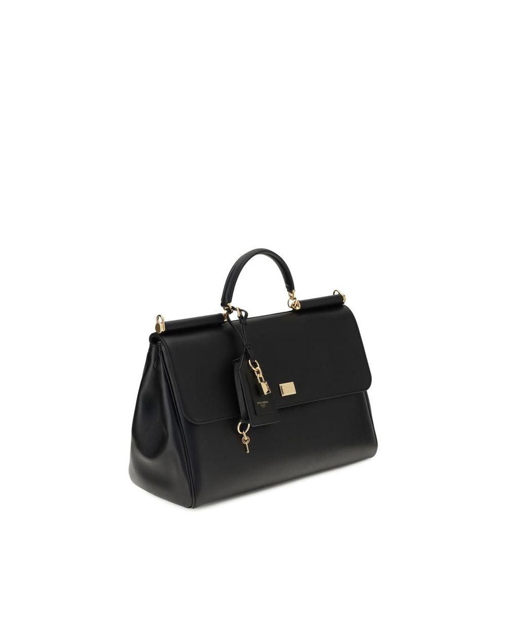 Dolce & Gabbana Black Calf Leather Bos Taurus Shoulder Bag