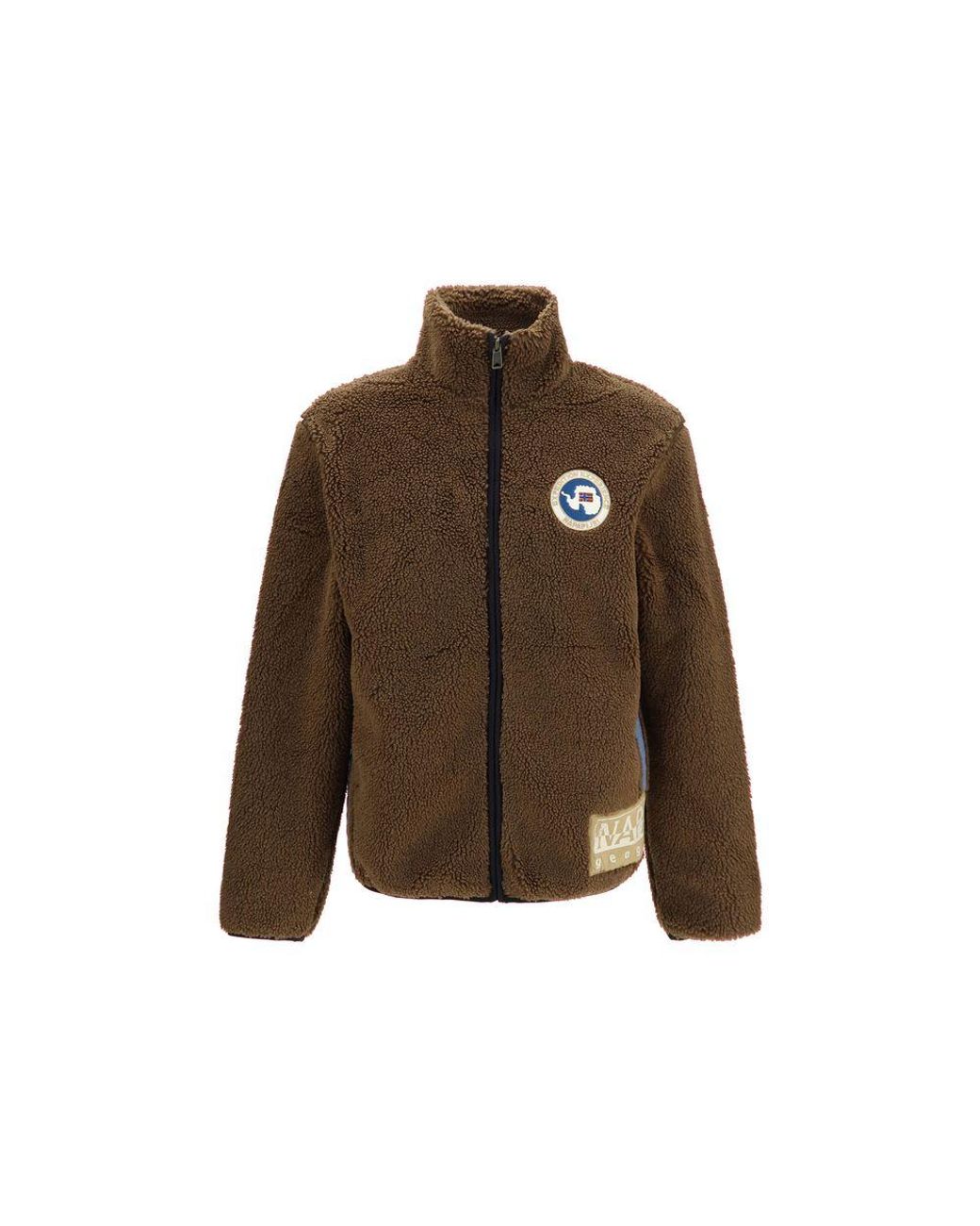 Napapijri Brown Polyester Sweatshirt Clothing for men