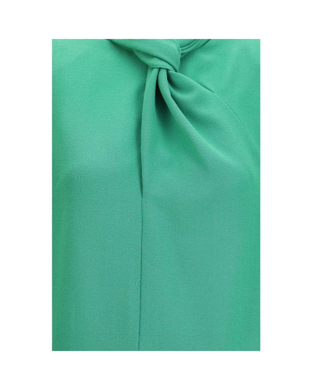 Valentino Garavani Green Bicolor Wool Oves Aries Casual Dress