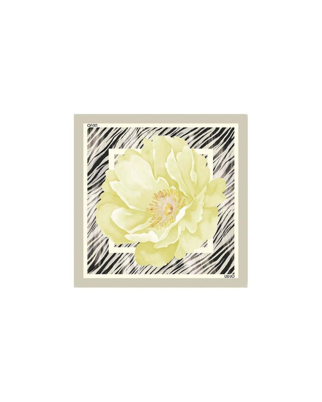 Liu Jo Metallic Gray Polyester Foulard