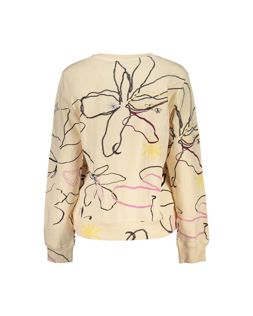 Desigual Natural Pink Cotton Sweatshirt