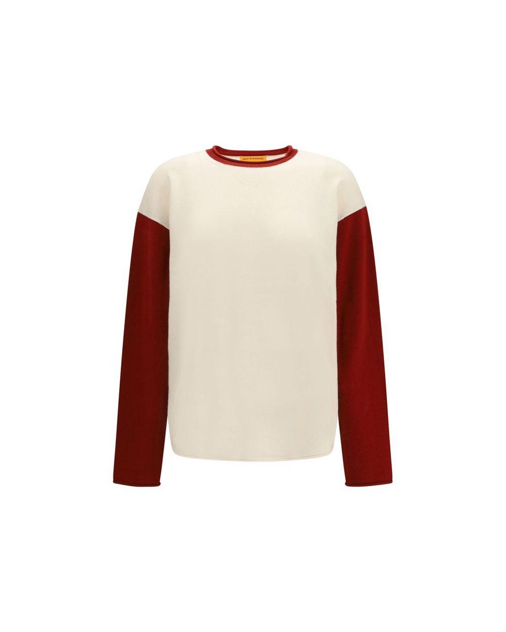 Guest In Residence Brown White Cashmere Sweatshirt