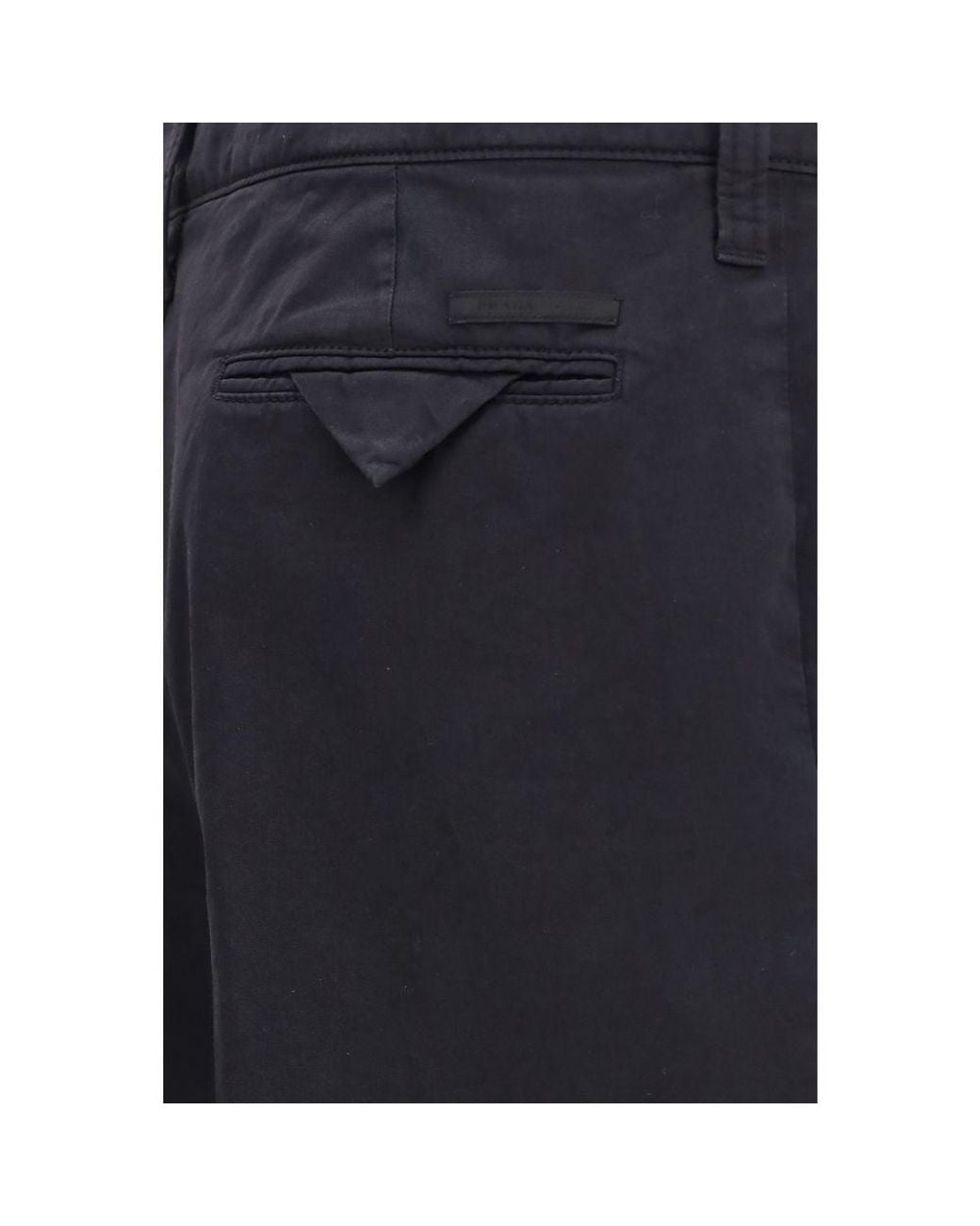 Prada Blue Cotton Casual Pants for men