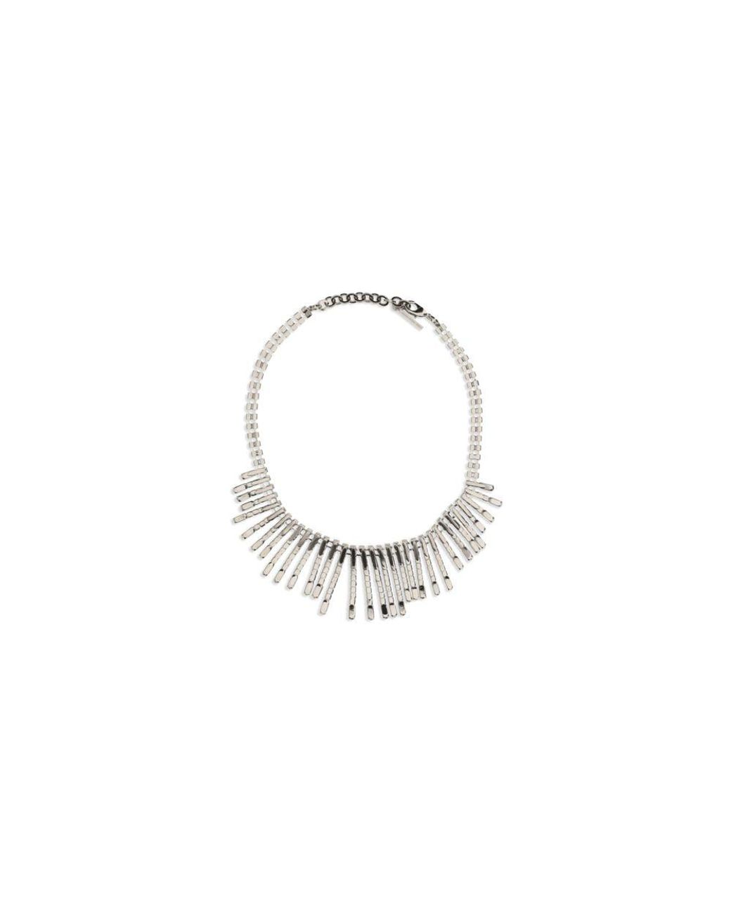 Alessandra Rich Metallic Silver Metal Necklace