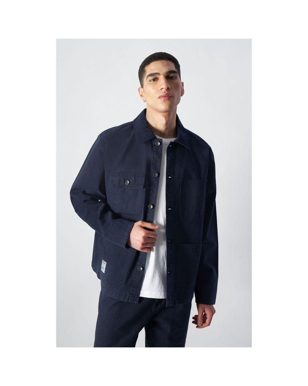 Champion Blue Cotton Bomber for men