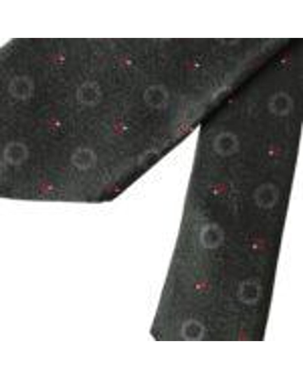Dolce & Gabbana Gray Silk Necktie Circular Pattern for men