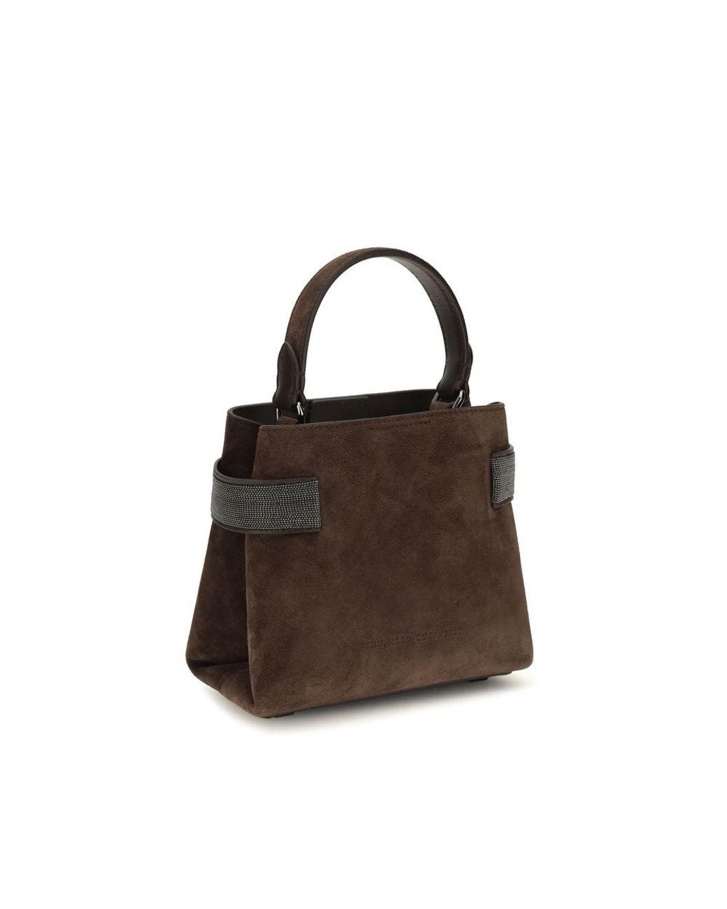 Brunello Cucinelli Brown Calf Leather Bos Taurus Handbag