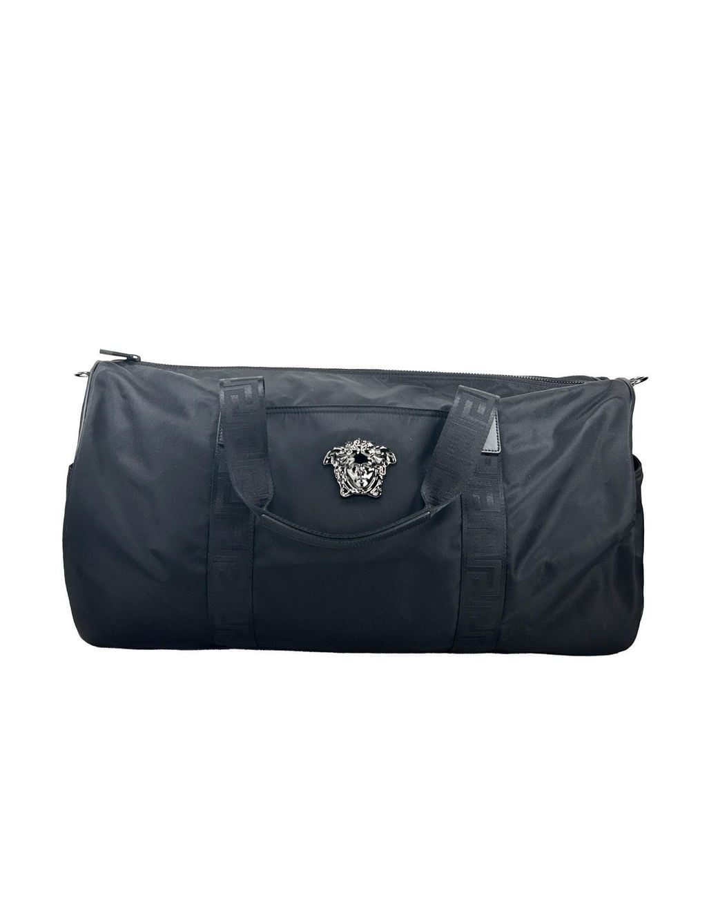 Versace Blue Medusa Large Nylon Duffle Bag