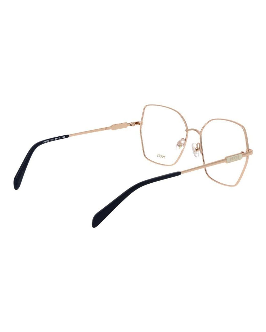 Emilio Pucci Metallic Gold Metal Glasses (frames)