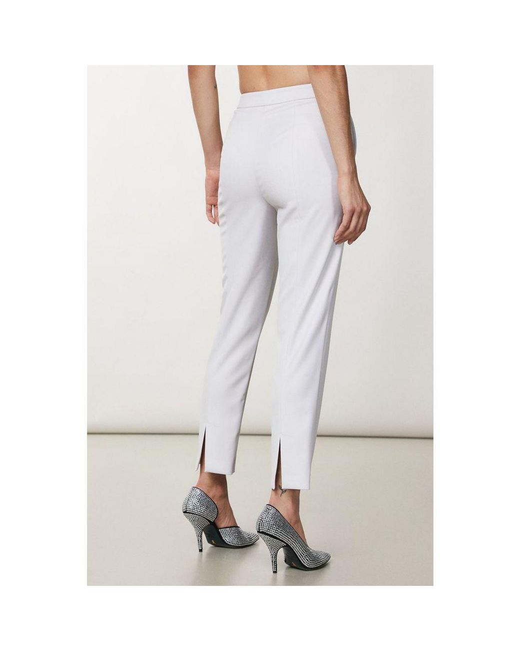 Patrizia Pepe White Polyester Casual Pants