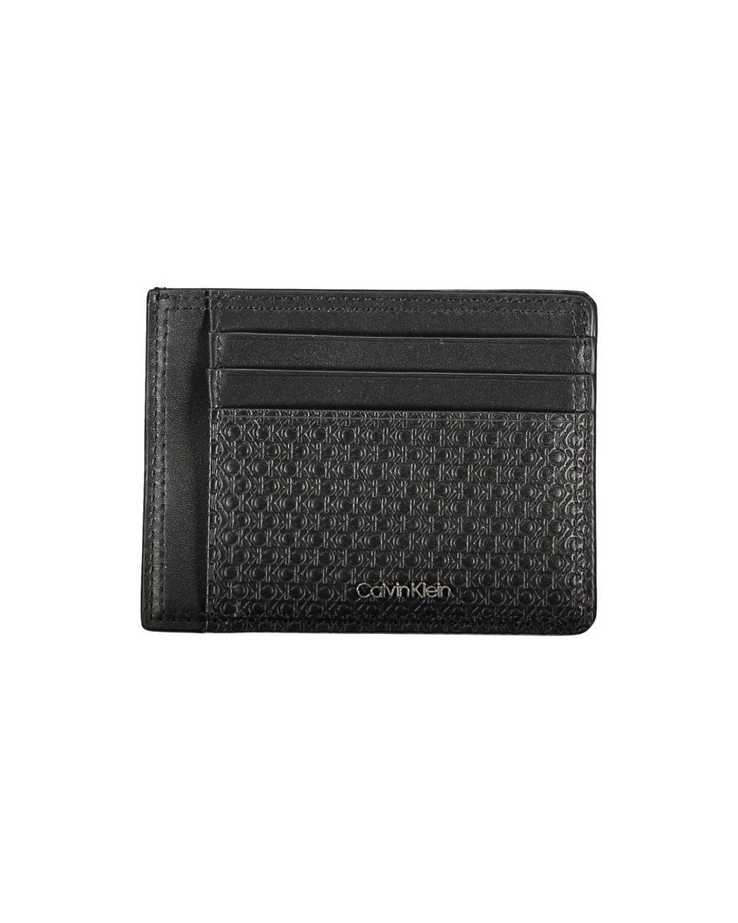 Calvin Klein Black Minimalism Id Cardholder Wallet for men