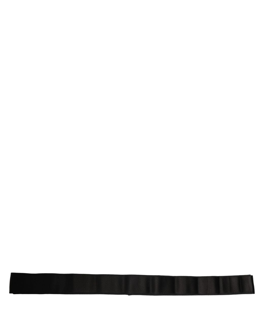 Dolce & Gabbana Black Satin Silk Wide Band Waist Cintura Belt