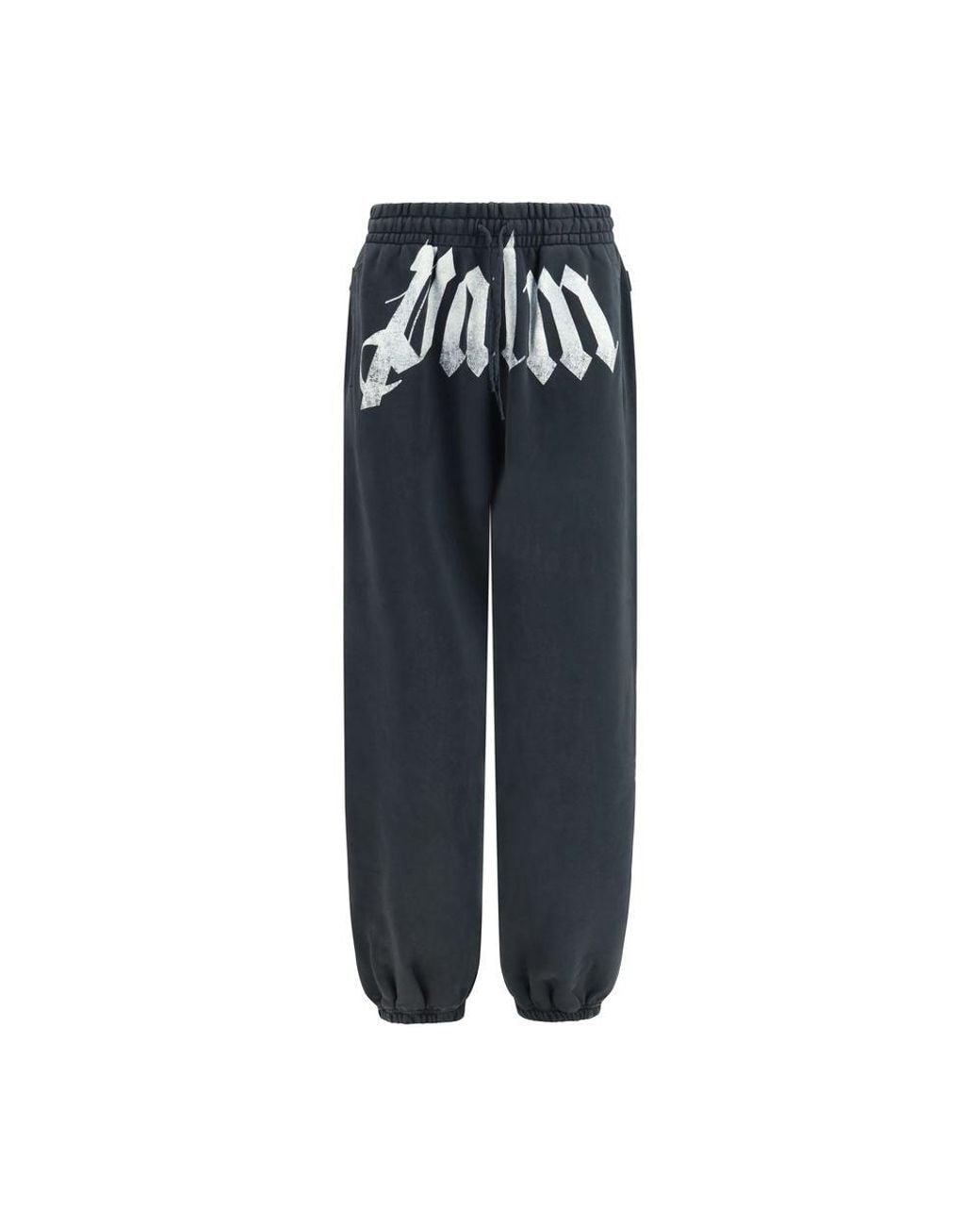 Palm Angels Blue Gray Cotton Joggers (workout Pants) for men
