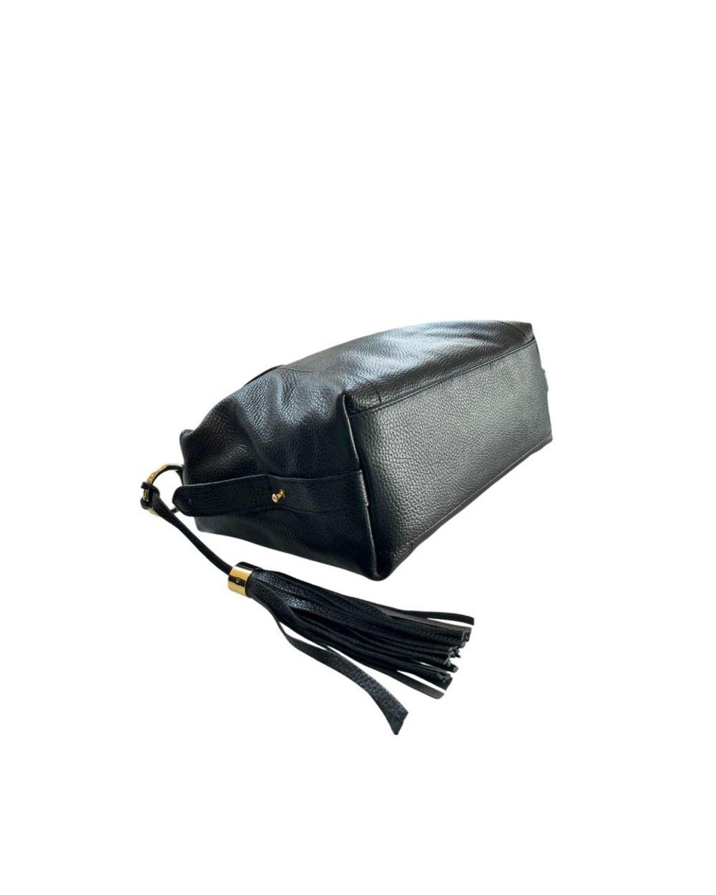 Baldinini Blue Black Leather Handbag