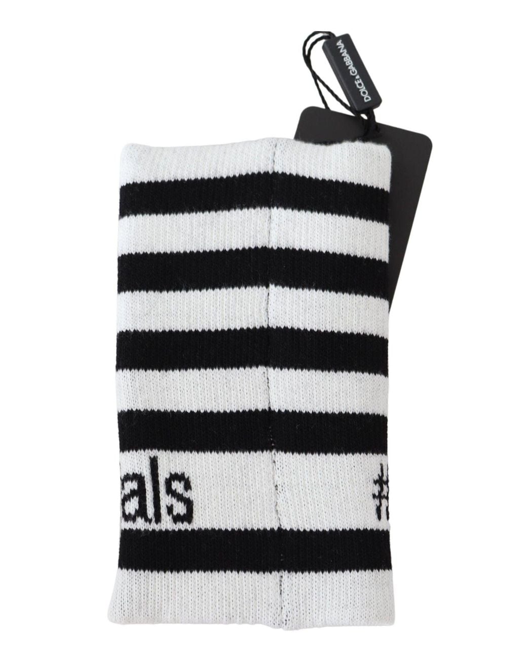 Dolce & Gabbana Black Wool Dgmillennials Wristband Wrap for men