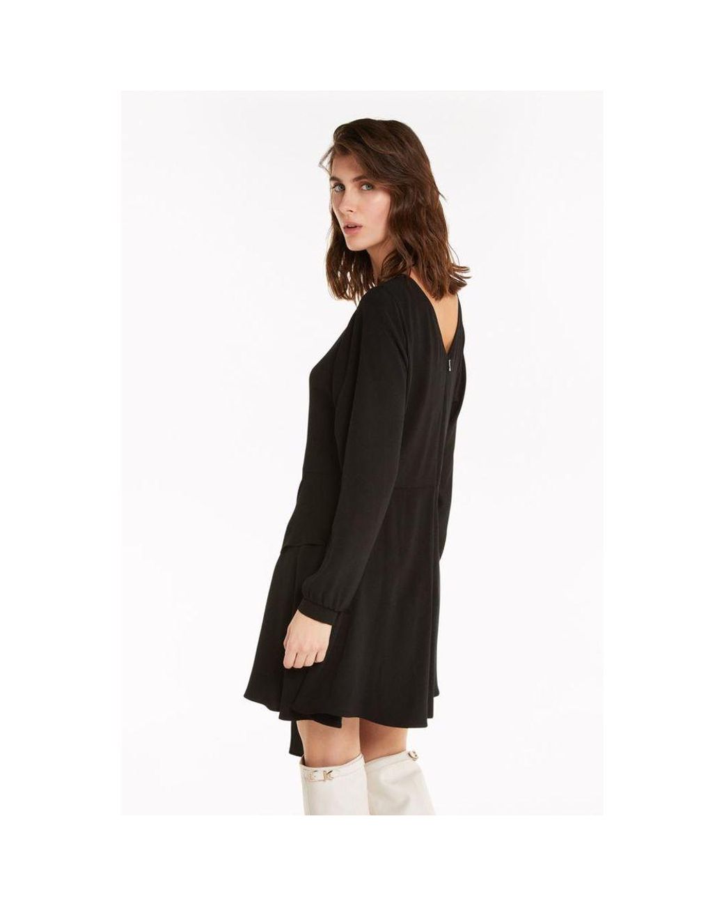 Patrizia Pepe Black Viscose Casual Dress
