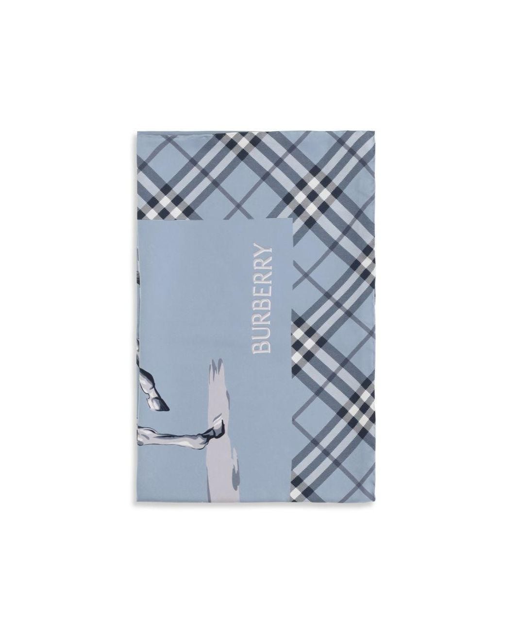 Burberry Blue Silk Scarf for men