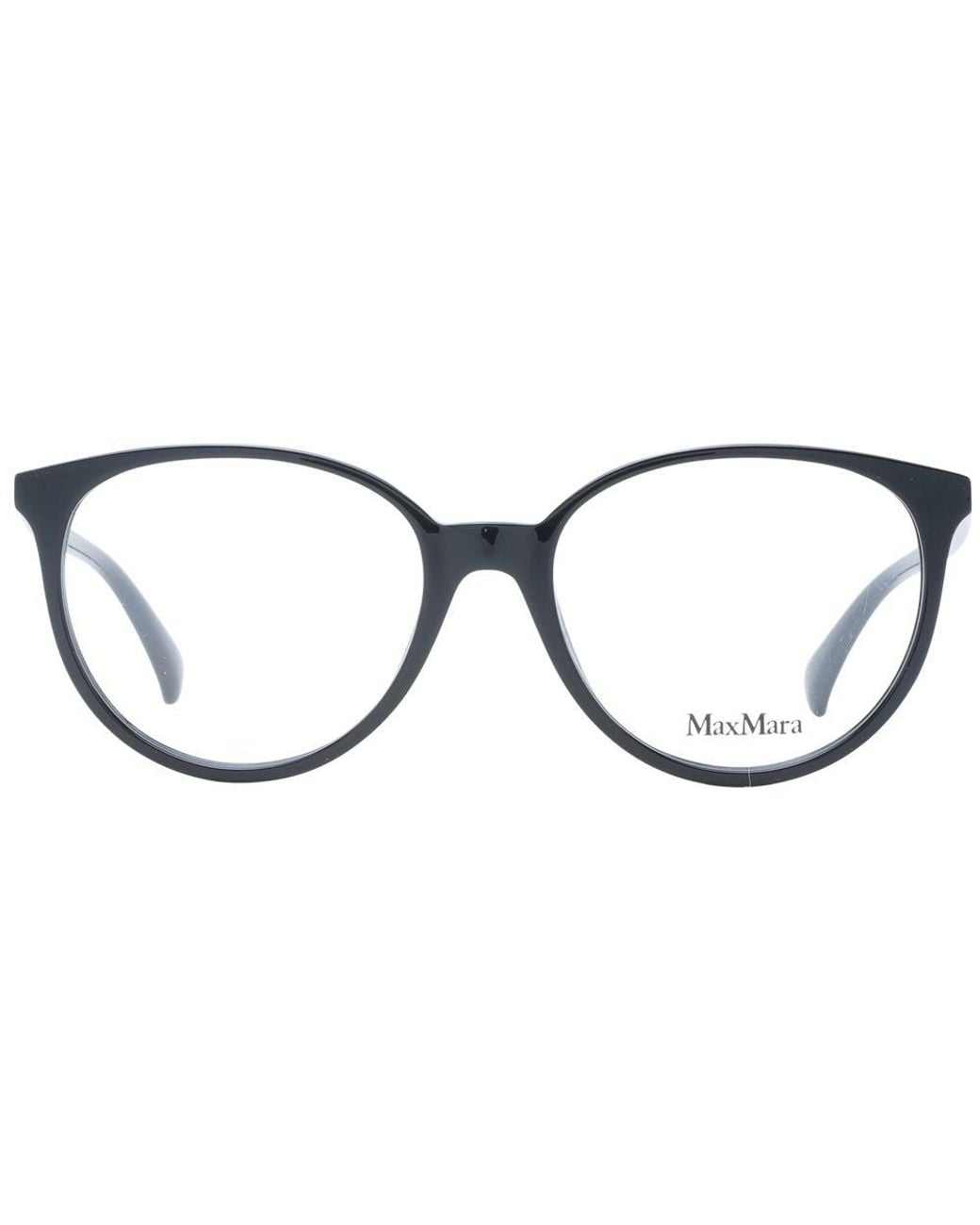 Max Mara Metallic Black Plastic Glasses (frames) for men