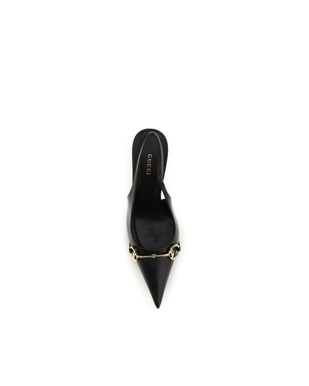 Gucci Black Calf Leather Bos Taurus High Heel Pumps