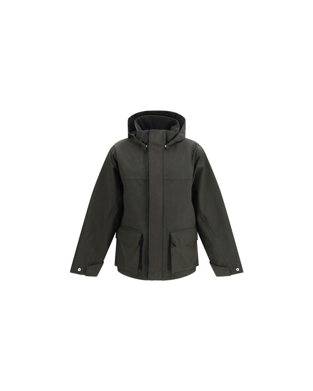 GR10K Black Polyester Parka for men