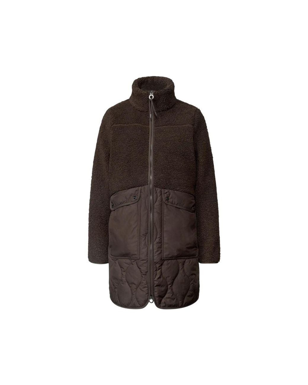 Street One Black Brown Polyester Coat