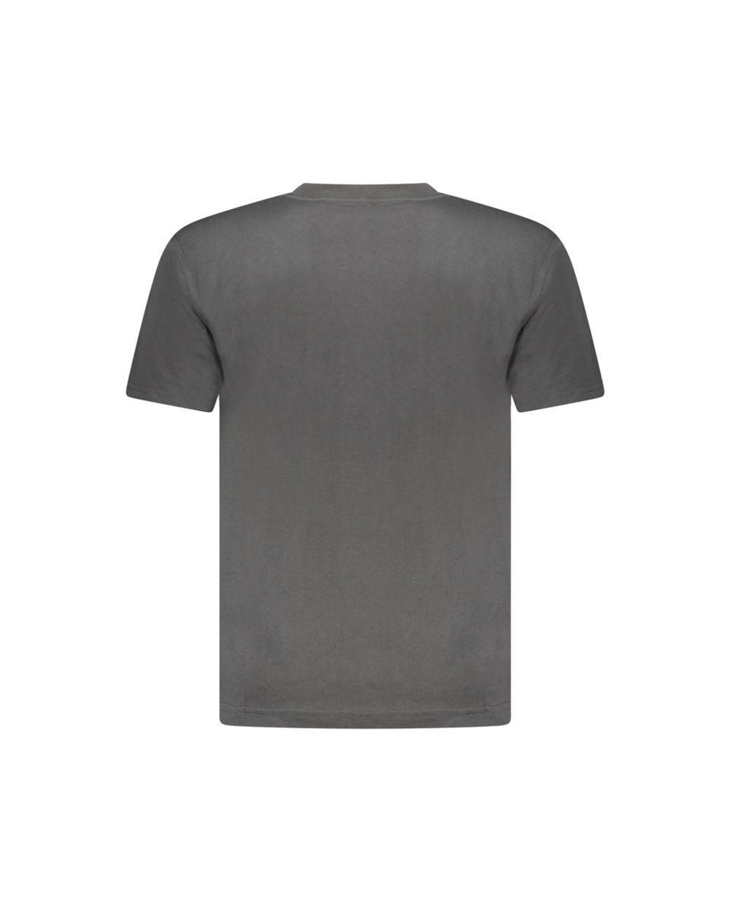 K-Way Gray Black Cotton Mens T-shirt - S for men