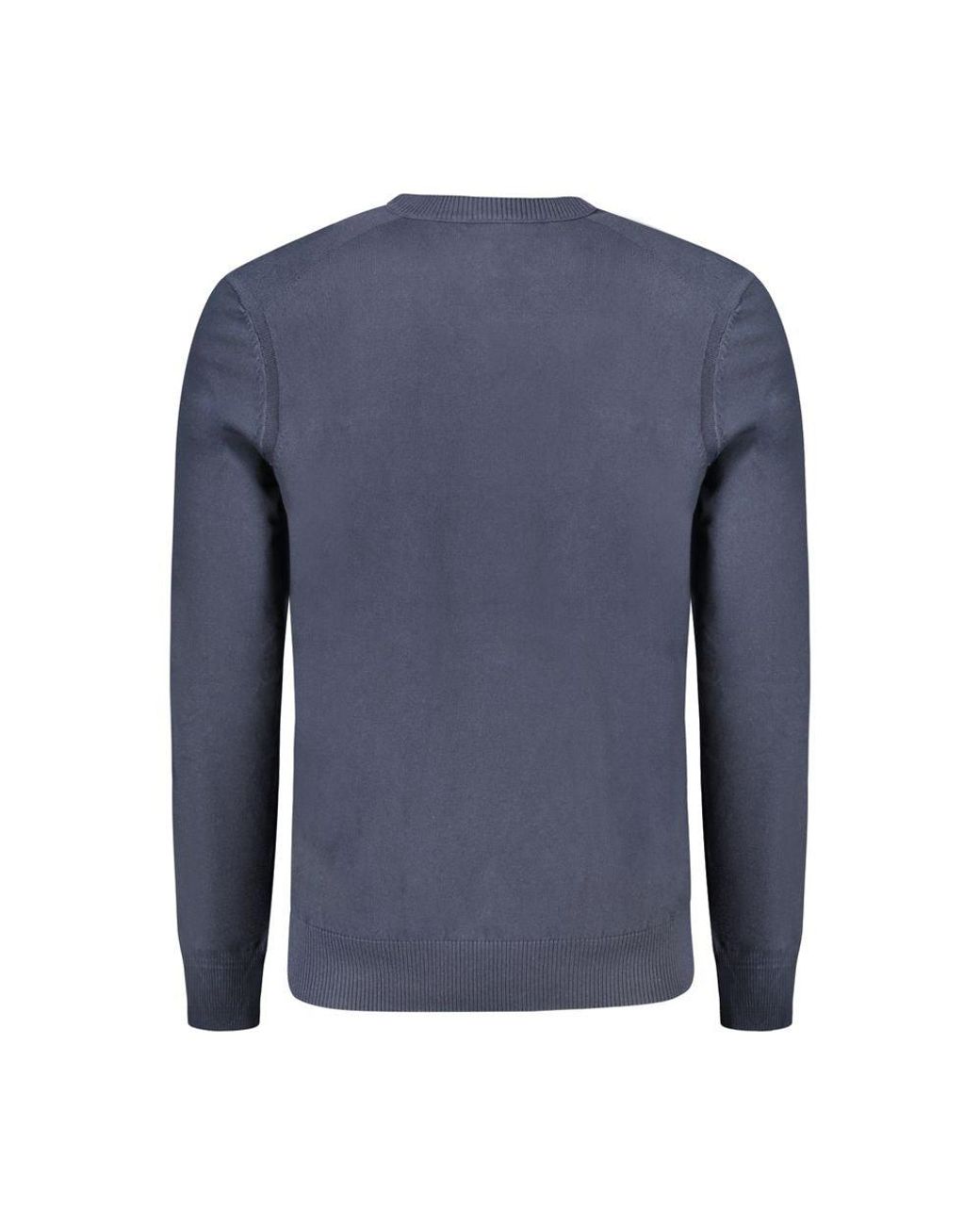 Boss Blue Cotton Men Sweater for men