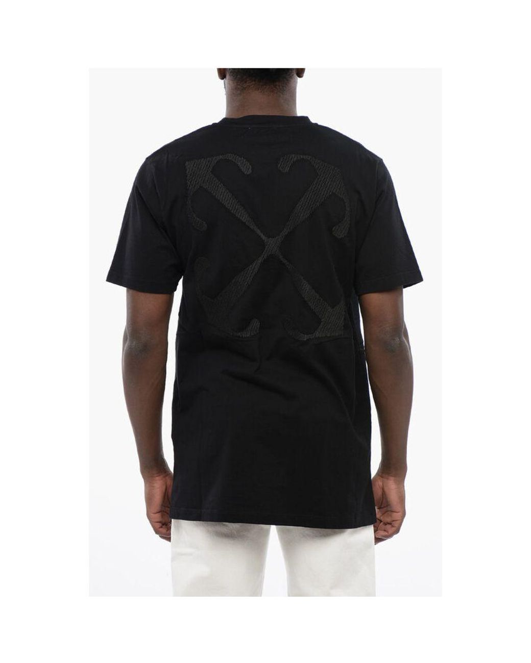 Off-White c/o Virgil Abloh Black Cotton Arrow Crew for men