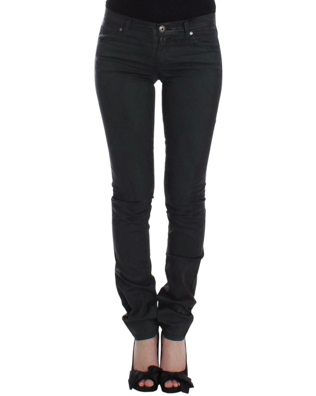 Ermanno Scervino Black Slim Jeans Denim Pants Straight Leg Stretch