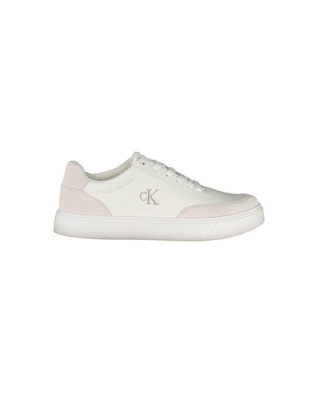 Calvin Klein White Polyurethane Men's Sneaker for men