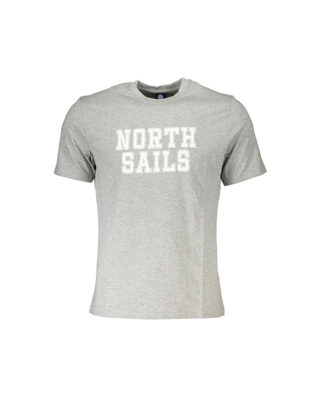 North Sails Gray Cotton T-Shirt for men