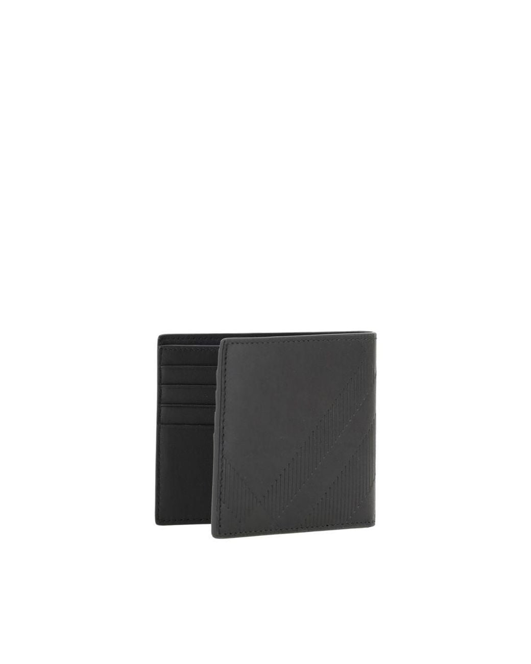 Burberry Black Calf Leather Bos Taurus Wallet for men