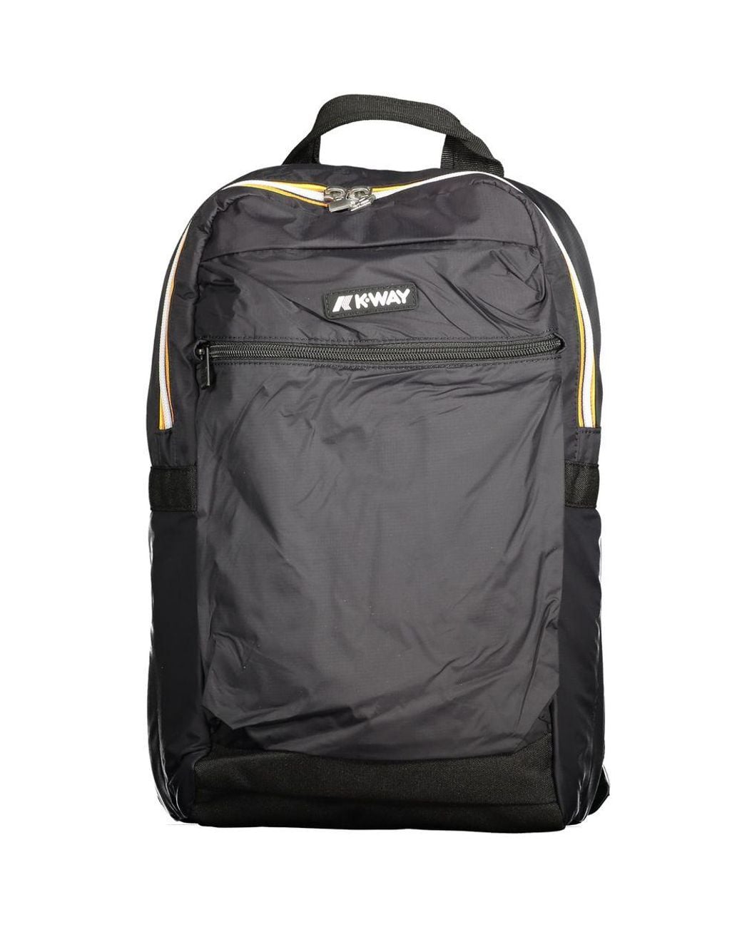 K-Way Gray Black Polyamide Backpack for men