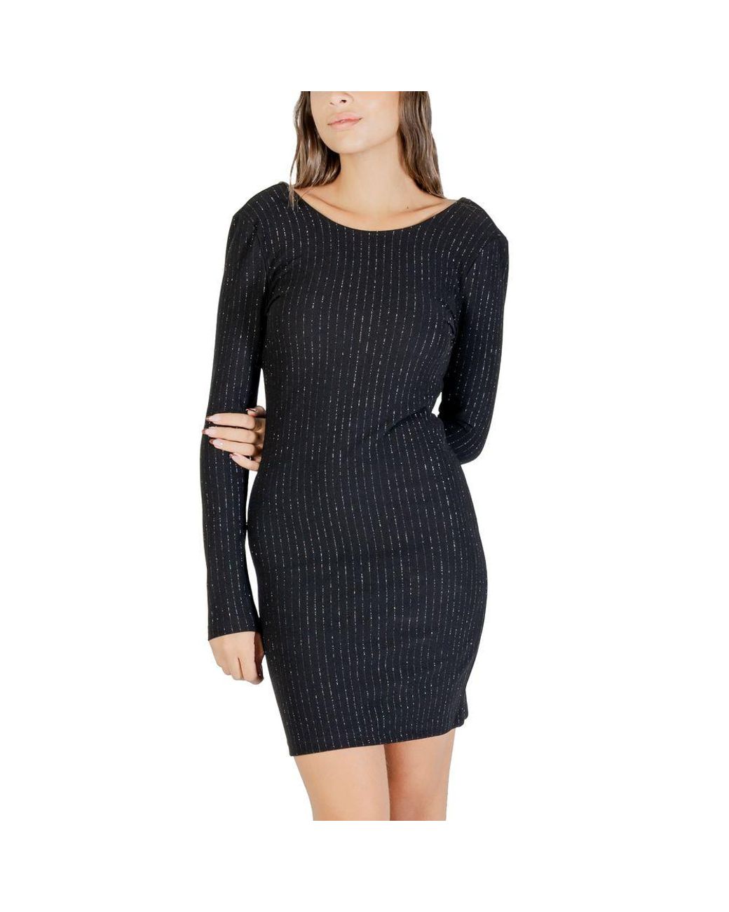 Jacqueline De Yong Black Polyester Short Dress