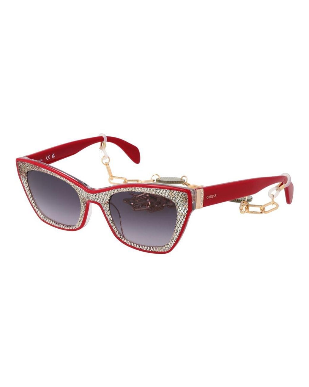 Guess Red Plastic Sunglasses for men