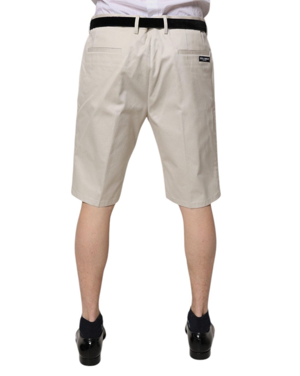Dolce & Gabbana Gray Pleated Cotton Shorts Casual for men