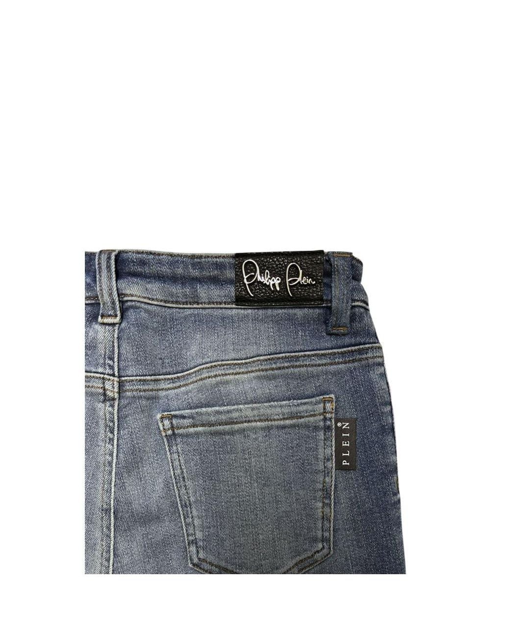 Philipp Plein Blue Cotton Jean