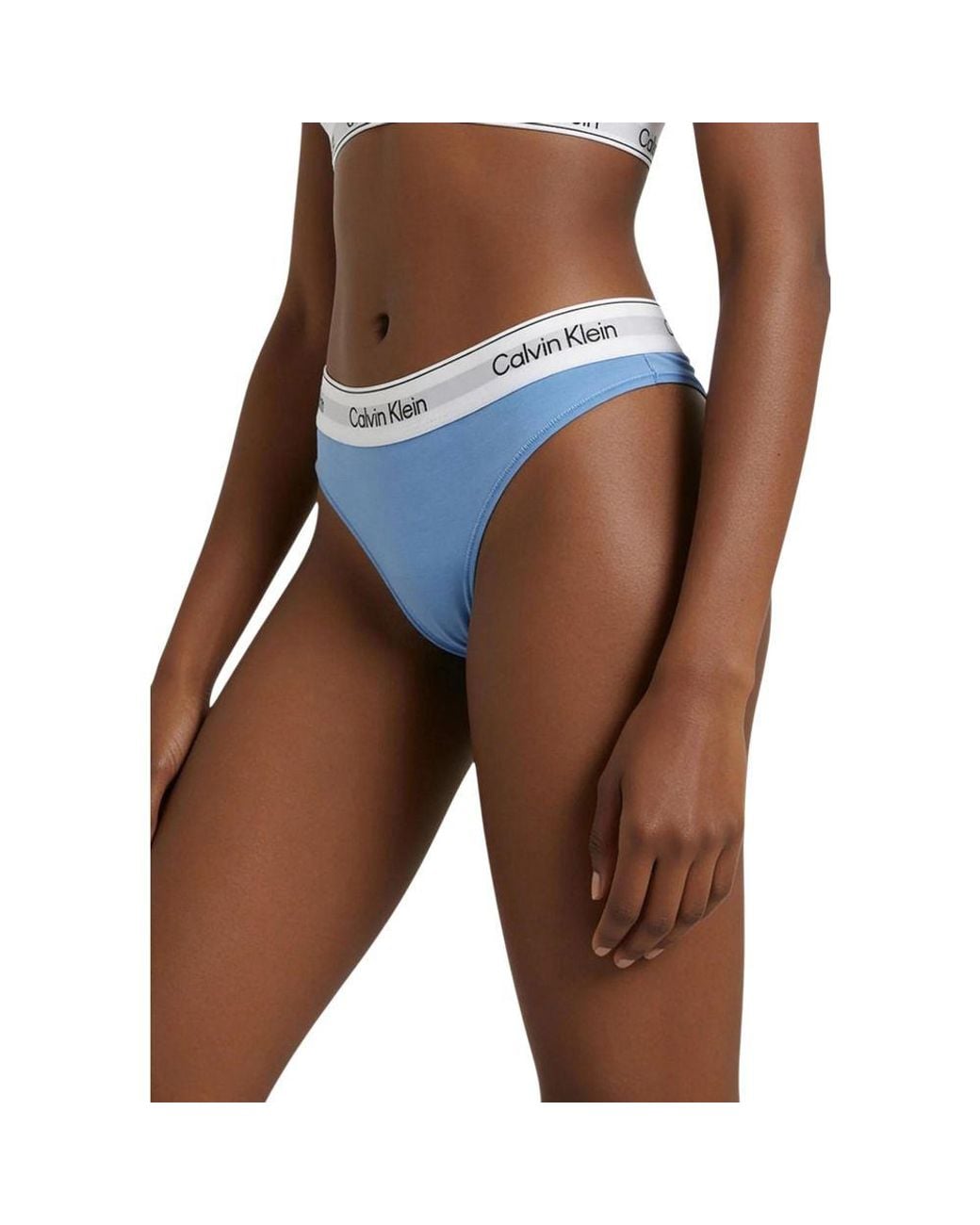 Calvin Klein Blue Cotton Pantie