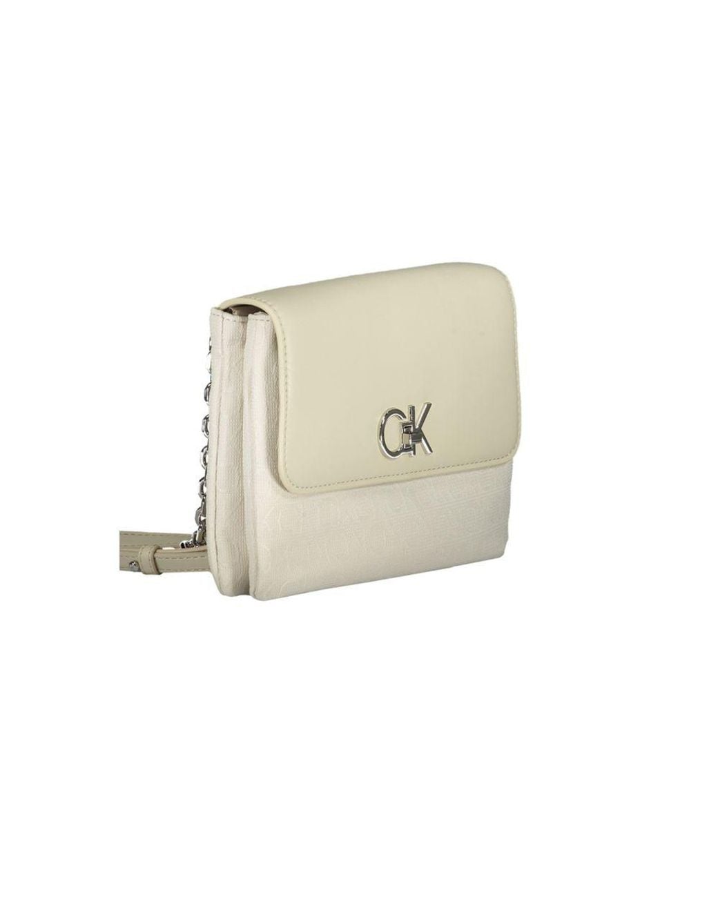 Calvin Klein Natural Beige Polyester Handbag