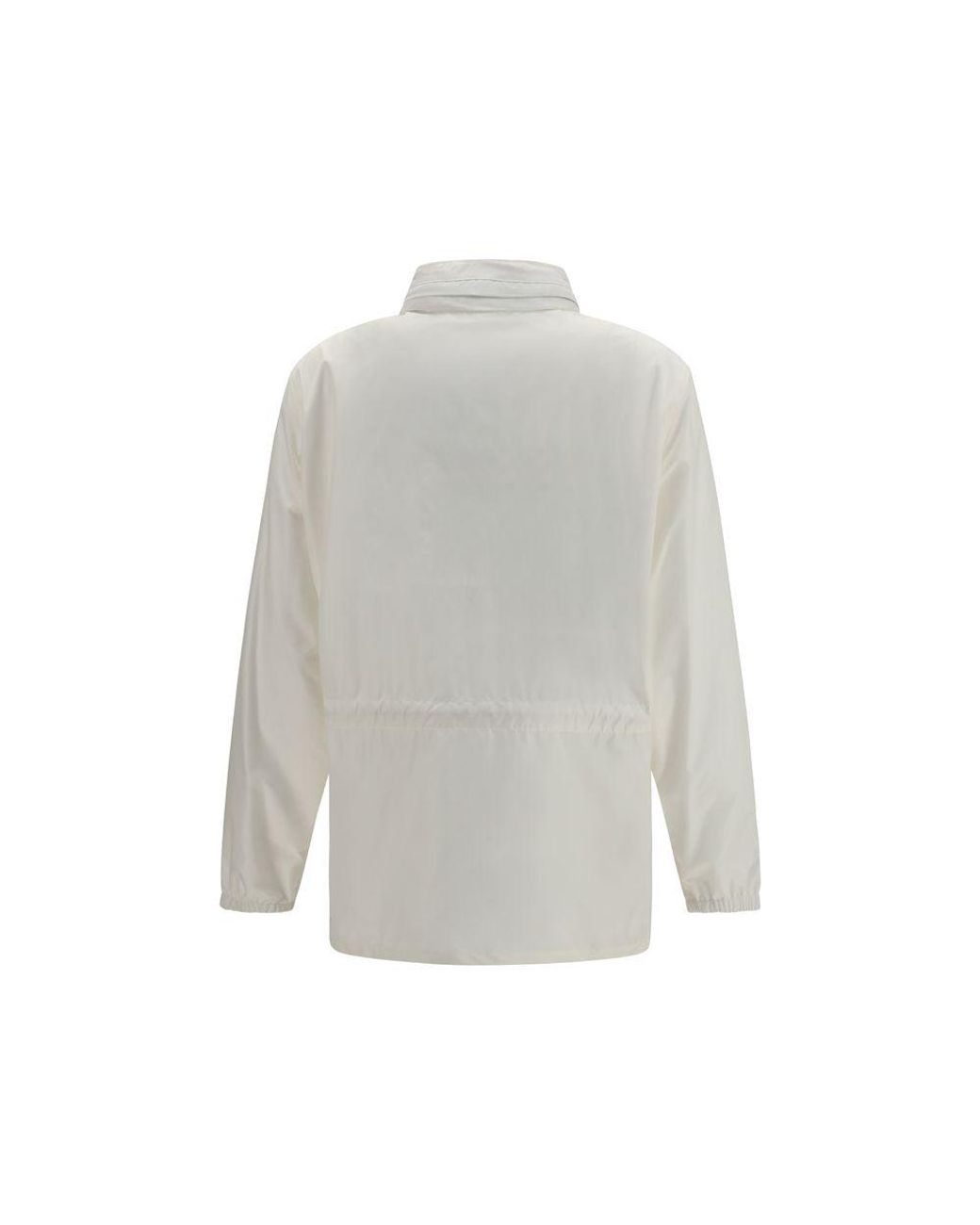 Burberry Gray White Polyamide Shell Jacket