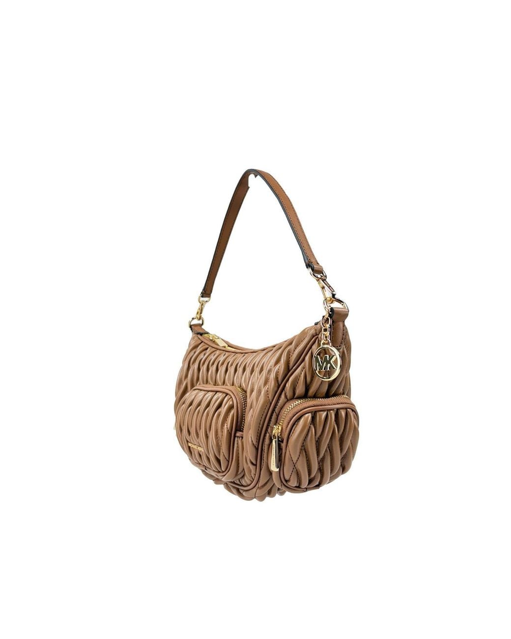 Michael Kors Brown Merritt Small Convertible Crossbody Bag