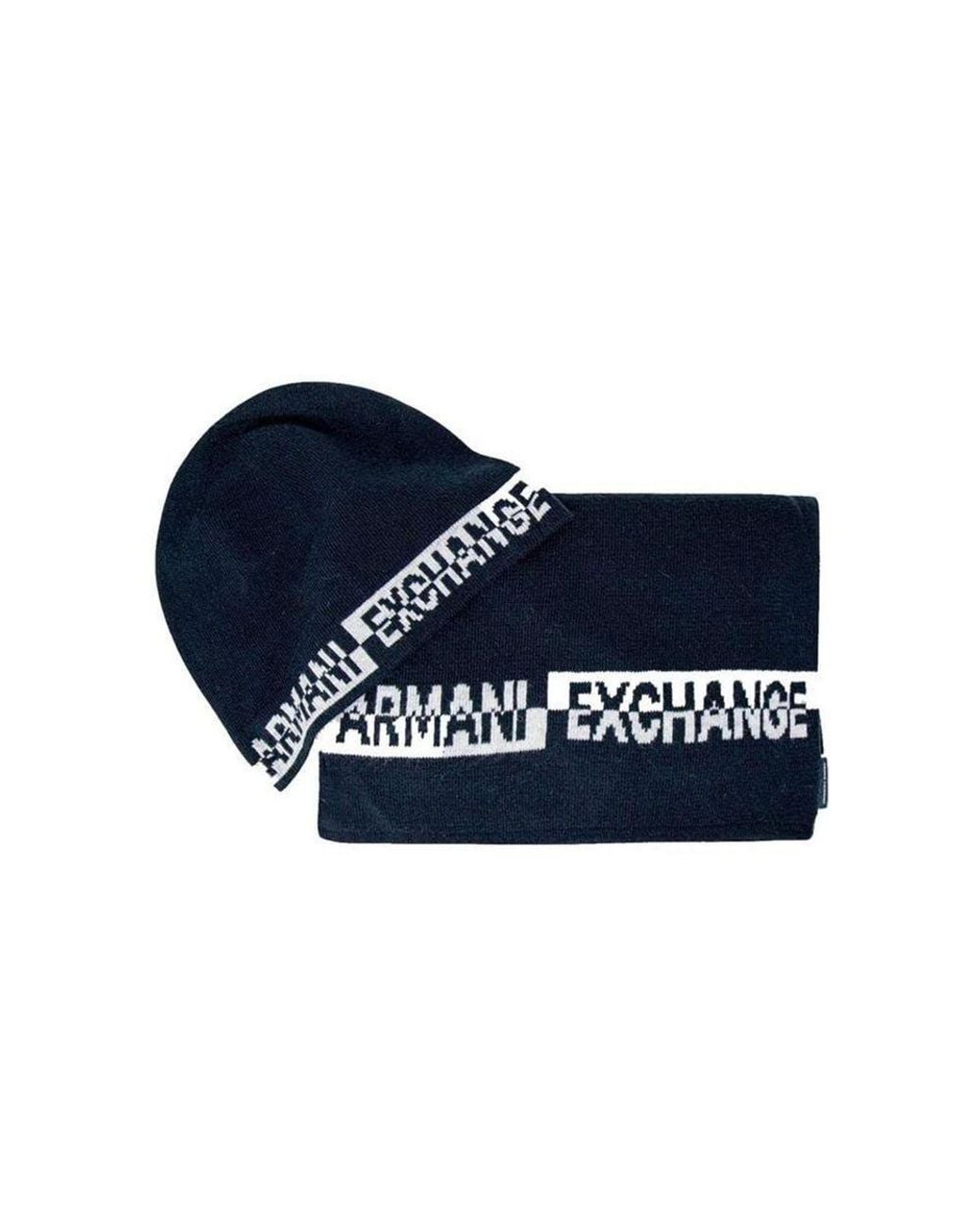 ARMANI EXCHANGE Blue Marabou Scarf for men