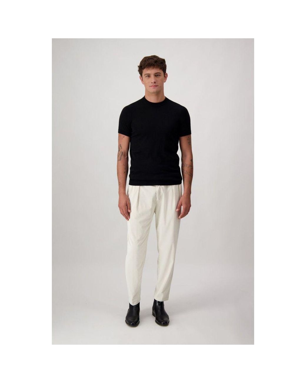 AUTORE Black Wool Sweater for men